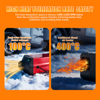 12V 5KW Split Diesel Heater With 2.4Gal Fuel Tank,Remote Control Diesel Air Heater For Rvs,Trucks,Campers